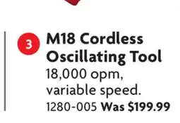 Home Hardware M18 Cordless Oscillating Tool offer