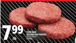Metro STORE MADE SEASONED BEEF BURGERS offer