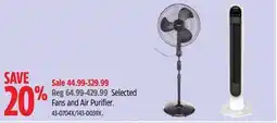 Canadian Tire Honeywell Selected Fans and Air Purifier offer