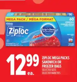 Metro ZIPLOC MEGA PACKS SANDWICH OR FREEZER BAGS offer