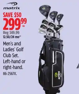 Canadian Tire MATRIX Men's and Ladies' Golf Club Set offer