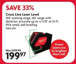 Home Hardware Cross Line Laser Level offer