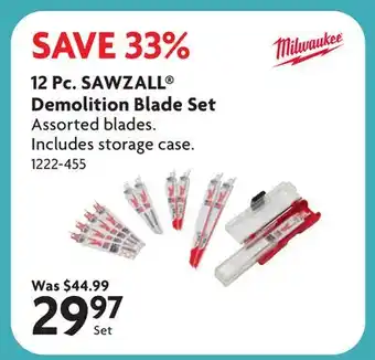Home Hardware 12 Pc. SAWZALL Demolition Blade Set offer