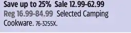 Canadian Tire Selected Camping Cookware offer