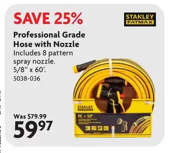 Home Hardware Professional Grade Hose with Nozzle offer