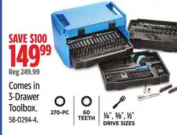 Canadian Tire Mastercraft Comes in 3-Drawer Toolbox offer