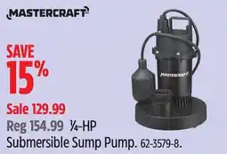 Canadian Tire 1⁄4-HP Submersible Sump Pump offer