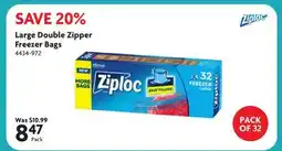 Home Hardware Large Double Zipper Freezer Bags offer
