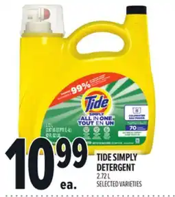 Metro TIDE SIMPLY DETERGENT offer