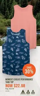 Cabela's ASCEND WOMEN'S EVOLVE PERFORMANCE TANK TOP offer