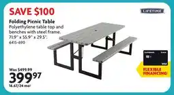 Home Hardware Folding Picnic Table offer