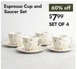 Linen Chest Espresso Cup and Saucer Set offer