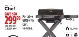 Canadian Tire MASTER CHEF Portable BBQ with Cart offer