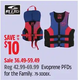 Canadian Tire Evoprene PFDs for the Family offer