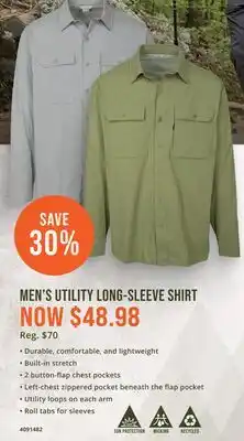 Cabela's ASCEND MEN'S UTILITY LONG-SLEEVE SHIRT offer