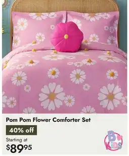 Linen Chest Pom Pom Flower Comforter Set offer