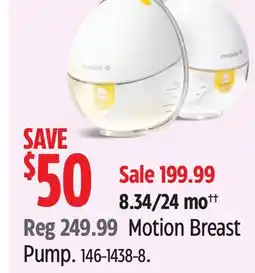 Canadian Tire Motion Breast Pump offer