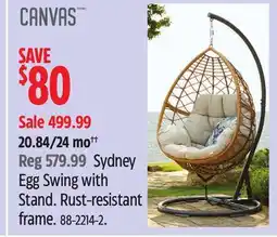 Canadian Tire Sydney Egg Swing with Stand offer