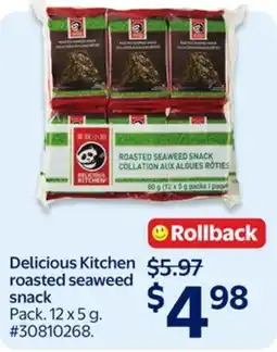 Walmart Delicious Kitchen roasted seaweed snack offer