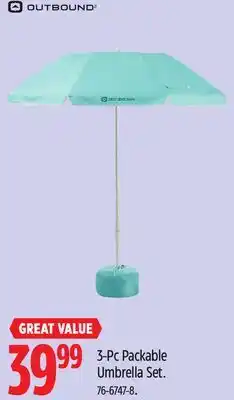 Canadian Tire OutBound 3-Pc Packable Umbrella Set offer