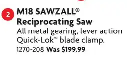 Home Hardware M18 SAWZALL Reciprocating Saw offer