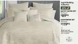 Linen Chest Ingrid Bedding Collection DUVET COVER SET offer