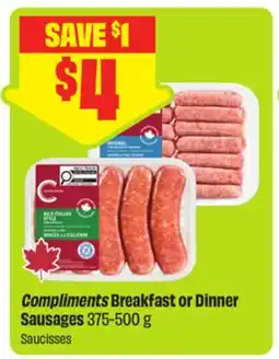 FreshCo Compliments Breakfast or Dinner Sausages offer