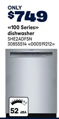 RONA Bosch 100 Series dishwasher offer