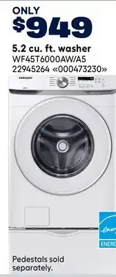 RONA SAMSUNG 5.2 cu. ft. washer offer