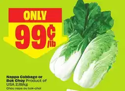 FreshCo Nappa Cabbage or Bok Choy Product of USA 2.18/kg - Dragon Boat offer