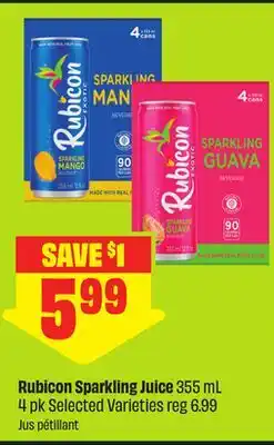 FreshCo Rubicon Sparkling Juice 355 mL 4 pk Selected Varieties offer