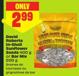 FreshCo David Roberts In-Shell Sunflower Seeds 400 g or Bar Mix 200 g offer