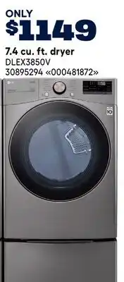 RONA LG 7.4 cu. ft. dryer offer