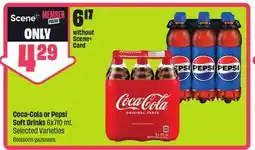 FreshCo Coca-Cola or Pepsi Soft Drinks 6x710 mL Selected Varieties offer