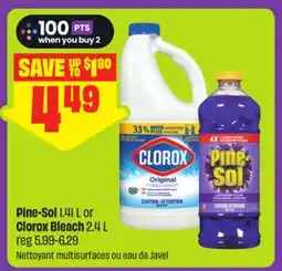 FreshCo Pine-Sol 1.41 L or Clorox Bleach 2.4 L offer
