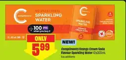 FreshCo Compliments Orange Cream Soda Flavour Sparkling Water offer