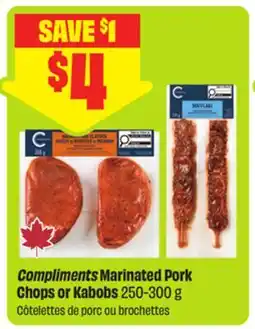 FreshCo Compliments Marinated Pork Chops or Kabobs offer