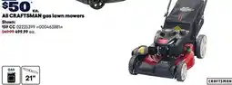 RONA CRAFTSMAN gas lawn mowers 159 CC offer