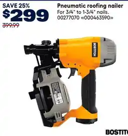 RONA BOSTITCH Pneumatic roofing nailer offer