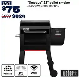RONA Weber Smoque 22 pellet smoker offer