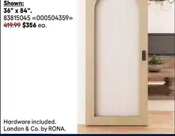RONA Landon & Co. by RONA 36 x 84 barn door kits offer