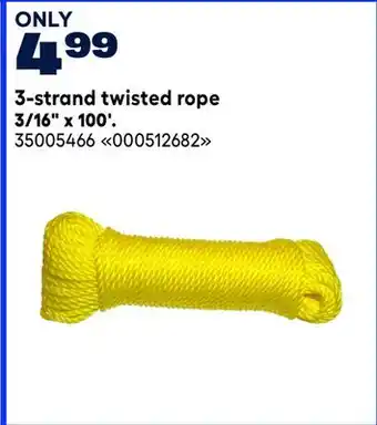 RONA 3-strand twisted rope 3/16 x 100' offer