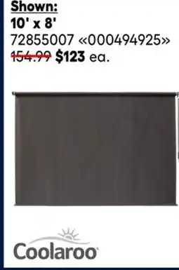 RONA COOLAROO outdoor roller shades 10' x 8' offer