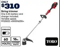 RONA Toro String trimmer offer