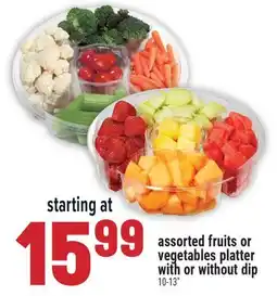 Marché Adonis Assorted Fruits Or Vegetables Platter With Or Without Dip offer
