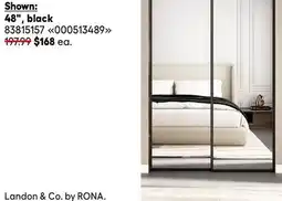 RONA LANDON & CO. sliding mirror doors offer