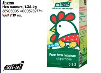 RONA Hen manure, 1.36-kg offer