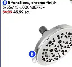 RONA Delta Shower heads 5 functions, chrome finish offer