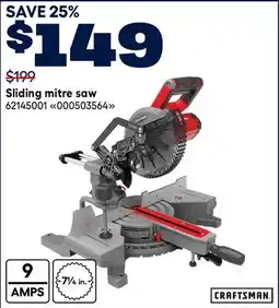 RONA CRAFTSMAN Sliding mitre saw offer