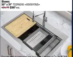 RONA LANDON & CO. stainless steel kitchen sinks offer
